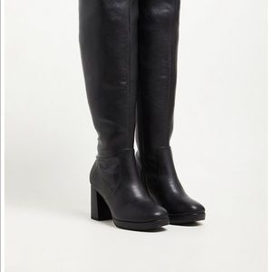 Brand new over the knee faux leather boots!